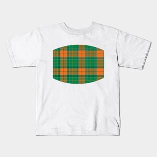 Green Orange Halloween Plaid Kids T-Shirt